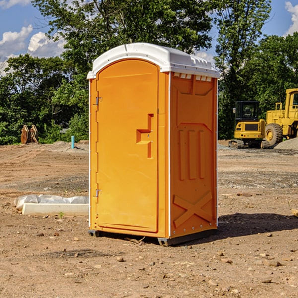 how often are the porta potties cleaned and serviced during a rental period in Day County